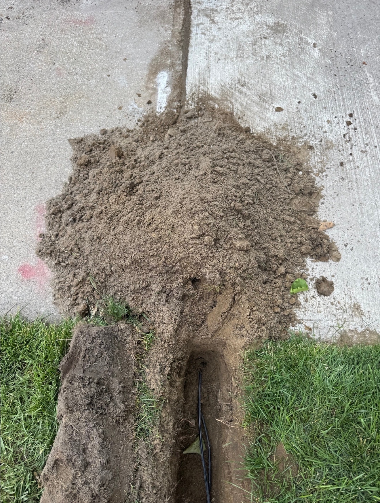 Concrete surface restoration after cable installation