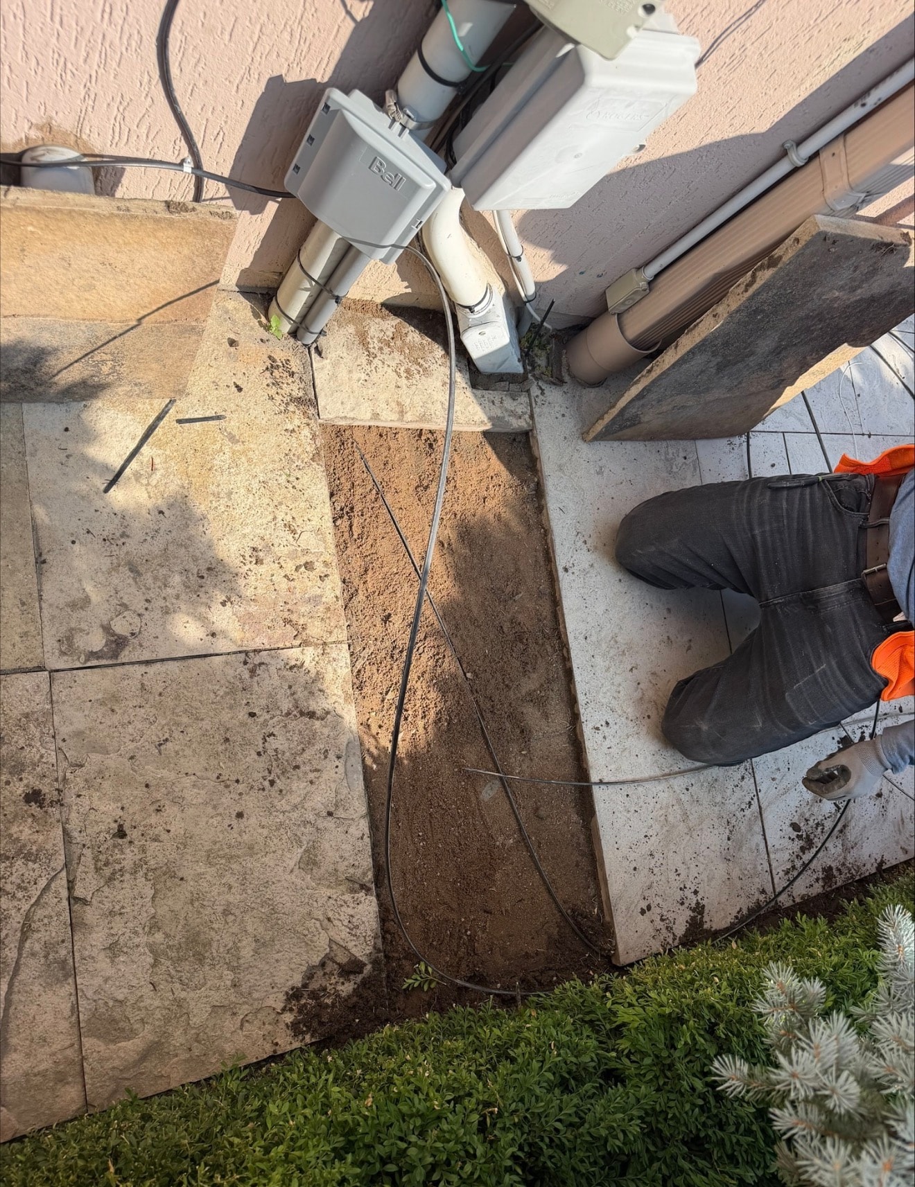 Fibre cable installation at residential property