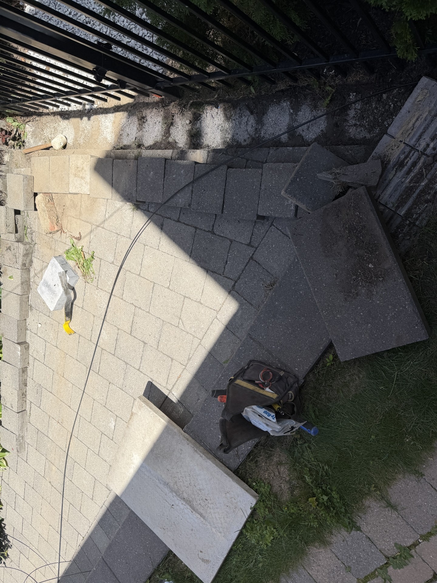 Paving stone restoration after underground work